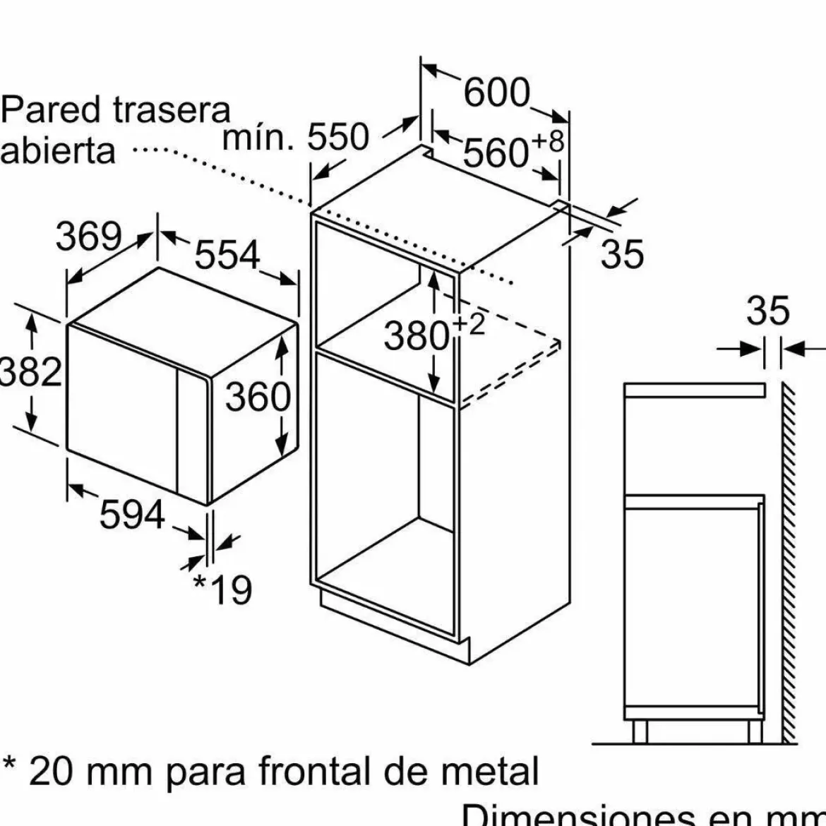 Microondas Cristal Negro Bosch BEL554MB0