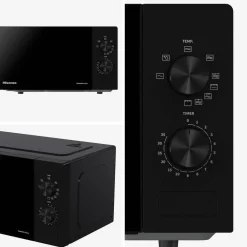 Microondas Hisense H20MOBP1G 20L con Grill Negro 700W Compacto