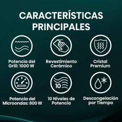 Microondas HISENSE H23MOBS5HG4 23L con Grill 1000W Negro Libre Instalación