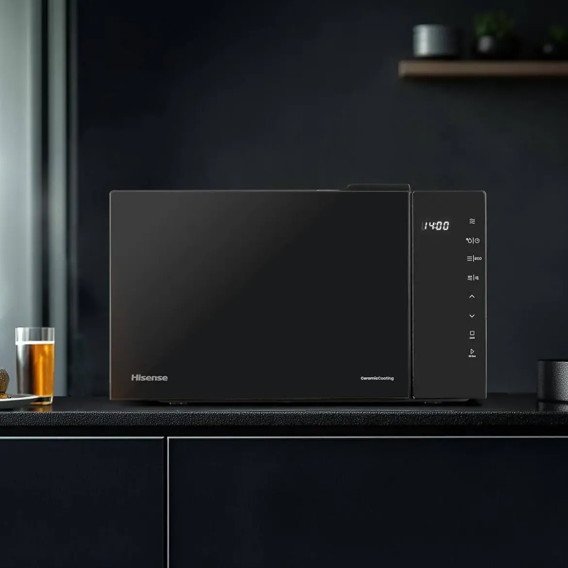 Microondas HISENSE H23MOBS5HG4 23L con Grill 1000W Negro Libre Instalación