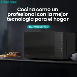 Microondas HISENSE H23MOBS5HG4 23L con Grill 1000W Negro Libre Instalación