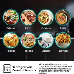 Microondas Hisense Integrable 20L Grill Inox BIM320G41X