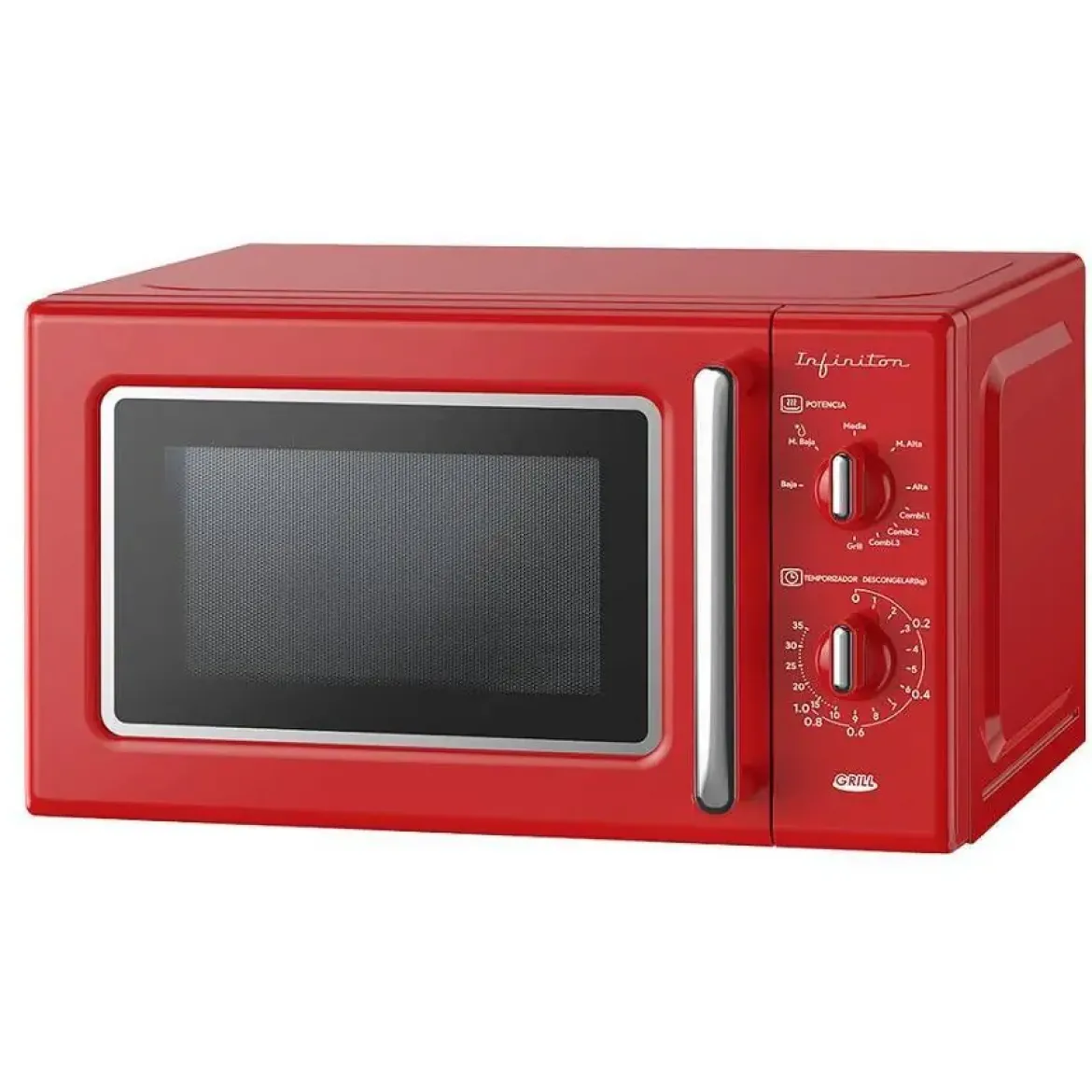 Microondas INFINITON 20L 700W Grill Vintage Rojo MWRE20
