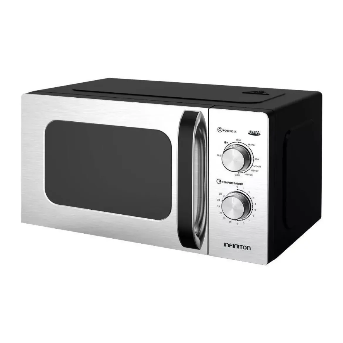 Microondas Infiniton MWGX2090 20L con Grill 800W Acabado Inoxidable