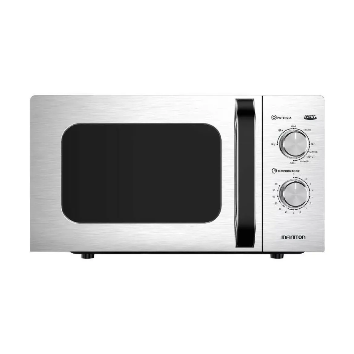 Microondas Infiniton MWGX2090 20L con Grill 800W Acabado Inoxidable
