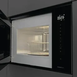 Microondas Integrable Cristal Negro 25L con Grill HISENSE BIM325GI63DBG