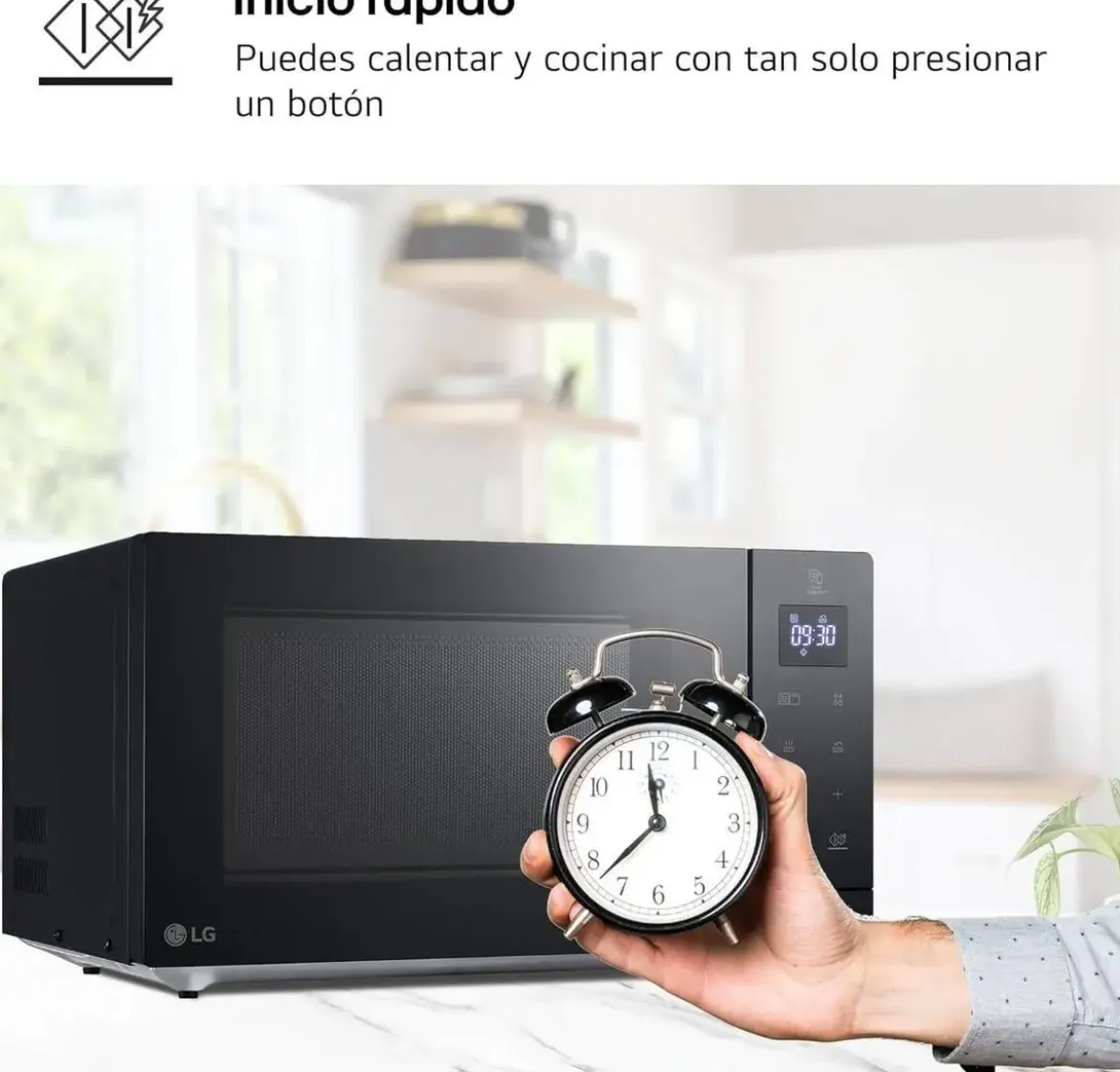Microondas LG 30 Litros Negro con Grill y Control Táctil MH7032JAB
