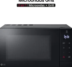 Microondas LG 30 Litros Negro con Grill y Control Táctil MH7032JAB