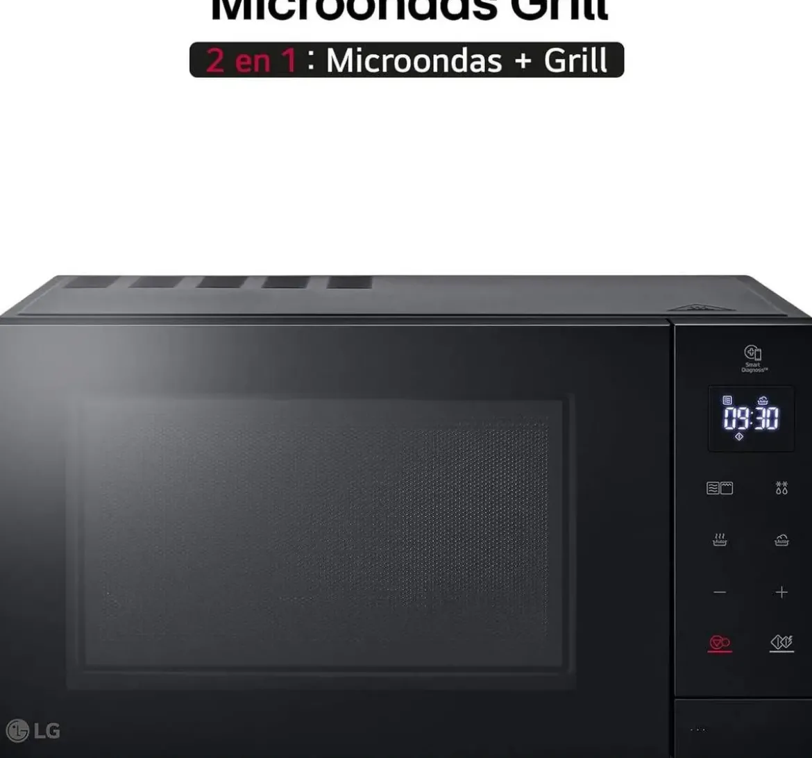 Microondas LG 30 Litros Negro con Grill y Control Táctil MH7032JAB