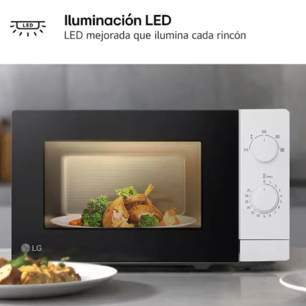 Microondas LG MS2082H 20L 700W Blanco Sin Grill
