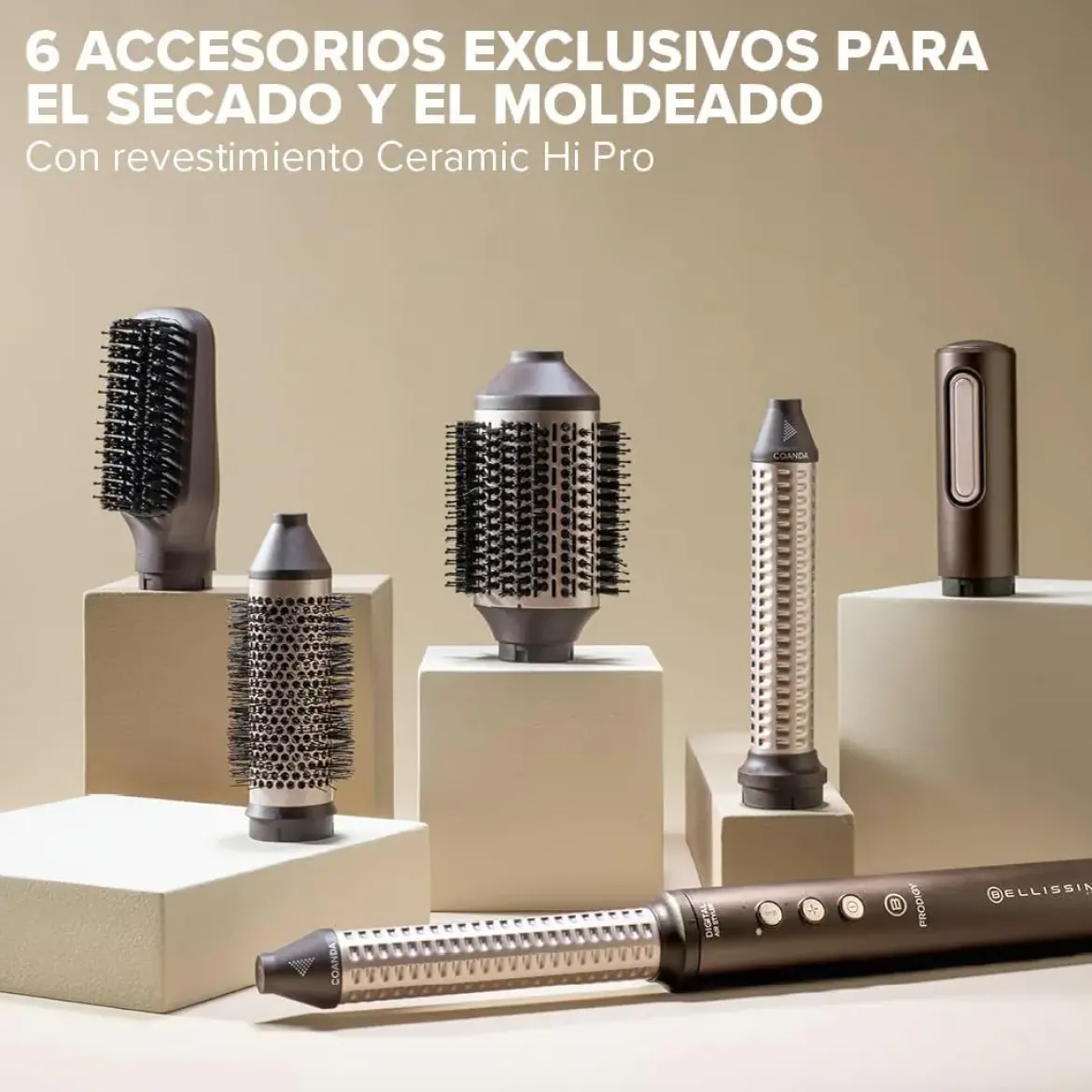 Moldeador Bellissima Prodigy 1200W Coanda 3 Velocidades, Aire Frío 11956
