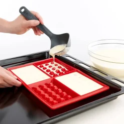 Molde de Gofres Silicona Rojo 2 Unidades LEKUE 880445