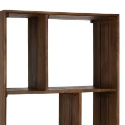 Mueble Alto de Madera de Mango con Huecos Asimétricos y 2 Puertas 60 cm 612719