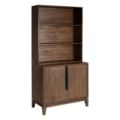 Mueble Auxiliar de Madera de Mango Marrón con Estantes 615135