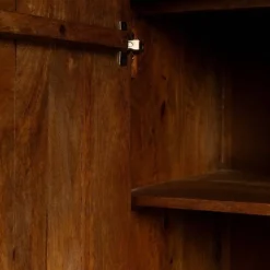 Mueble Auxiliar de Madera de Mango Marrón con Estantes 615135