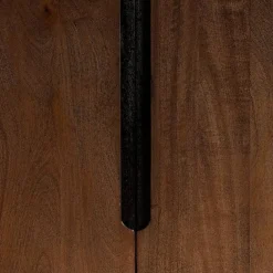 Mueble Auxiliar de Madera de Mango Marrón con Estantes 615135