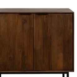 Mueble Auxiliar de Madera de Mango con 2 Puertas 80 cm 612717