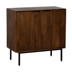 Mueble Auxiliar de Madera de Mango con 2 Puertas 80 cm 612717