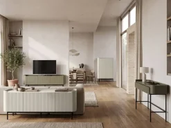Mueble Auxiliar de 2 Puertas Lacado con Patas de Acero WILLA