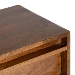Mueble Auxiliar Estructura de Madera de Mango Marrón con 3 Cajones 615137