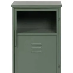 Mueble Auxiliar Pequeño Verde Menta de Metal-Cristal 611365