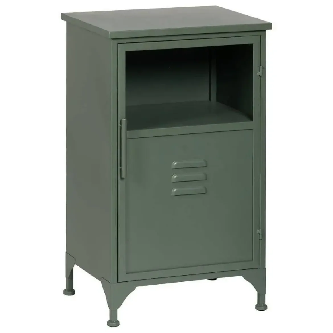 Mueble Auxiliar Pequeño Verde Menta de Metal-Cristal 611365
