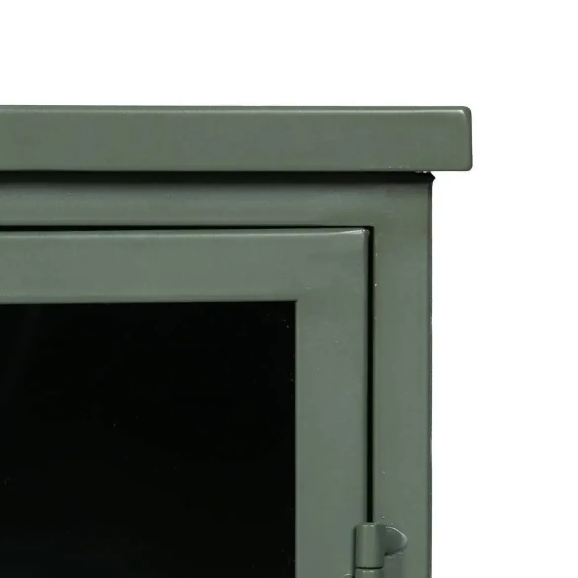 Mueble Auxiliar Pequeño Verde Menta de Metal-Cristal 611365