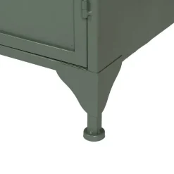 Mueble Auxiliar Verde Mental de Metal-Cristal 48x35x116 cm 611364