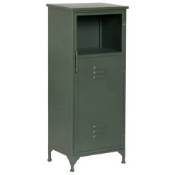 Mueble Auxiliar Verde Mental de Metal-Cristal 48x35x116 cm 611364
