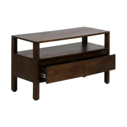 Mueble Bajo Marrón de Madera de Mango con 2 Puertas y 1 Hueco 97 cm 612861
