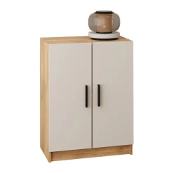 Mueble Bajo 2 Puertas en Melamina Mauvella-Beig ELBA A031EL12MVG