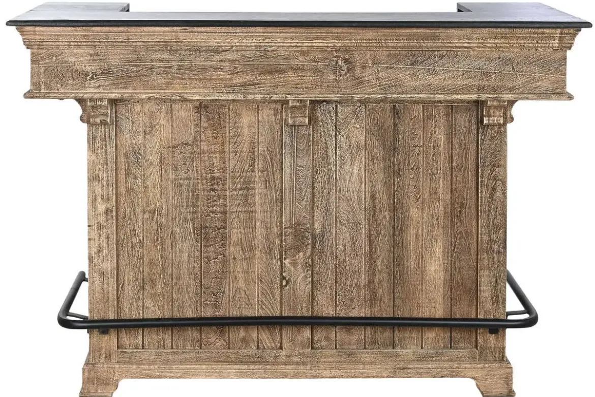 Mueble Bar de Madera de Mango y Metal Natural MB-208951