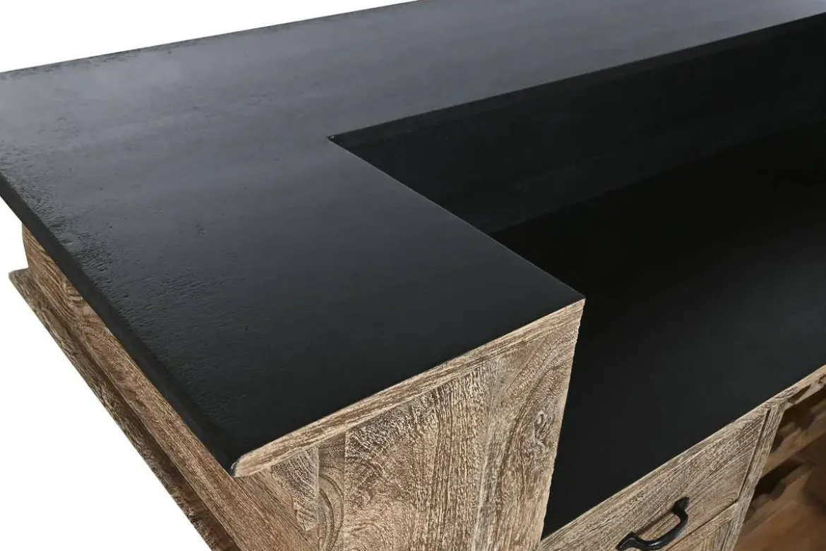 Mueble Bar de Madera de Mango y Metal Natural MB-208951