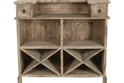 Mueble Bar de Mango Natural con Botellero MB-219421