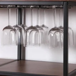 Mueble Botellero para 12 Botellas MDF y Metal 21300095