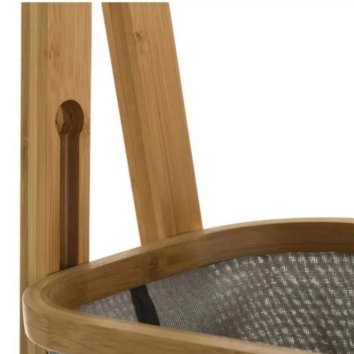 Mueble con 2 Cestas Bambu y Tela Color Gris125799