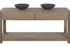 Mueble de Baño Doble en Madera Reciclada y Pino MB-225998