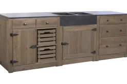 Mueble de Cocina con Piedra Sinterizada 236 cm MB-225996