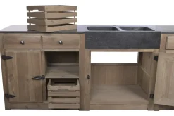 Mueble de Cocina con Piedra Sinterizada 236 cm MB-225996