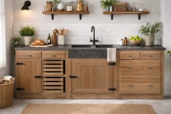 Mueble de Cocina con Piedra Sinterizada 236 cm MB-225996