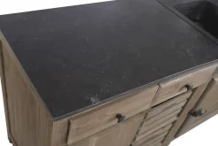 Mueble de Cocina con Piedra Sinterizada 236 cm MB-225996