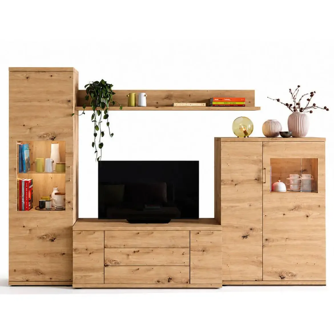 Mueble de Salón Modular 300 cm en color Artisan KRONOS.5 N 618