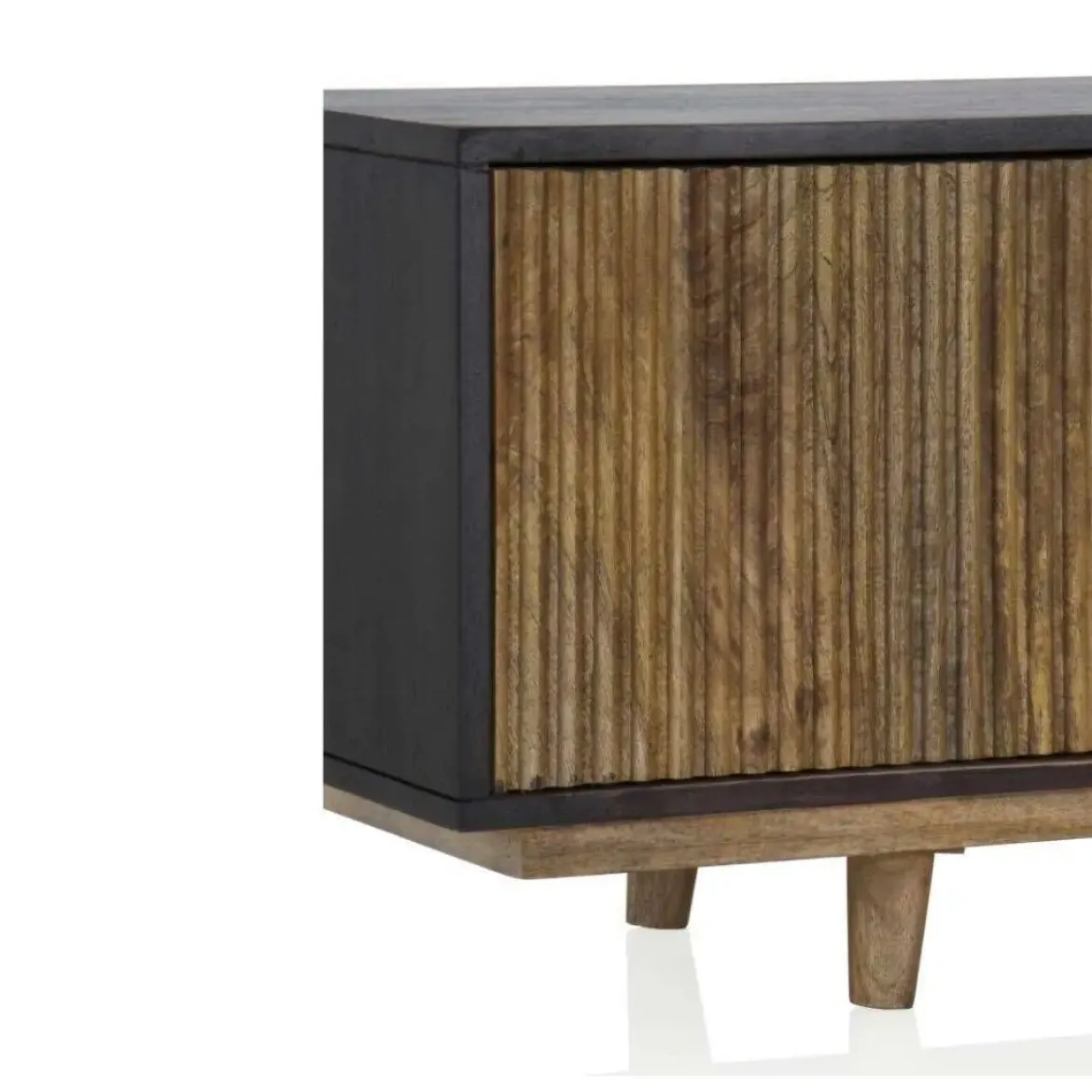 Mueble de Televisión de Madera Color Natural y Negro GABAR 10693