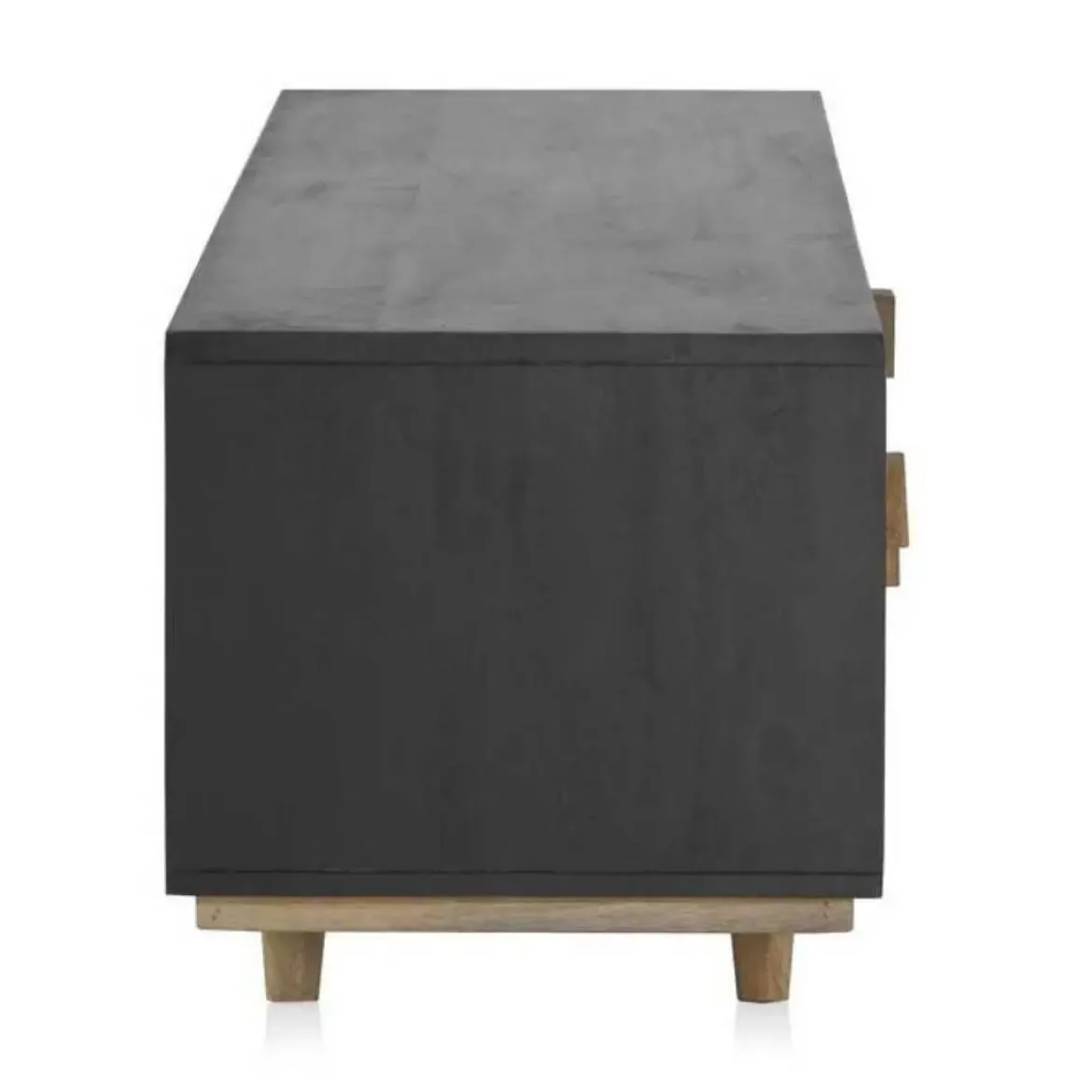 Mueble de Televisión de Madera Color Natural y Negro GABAR 10693