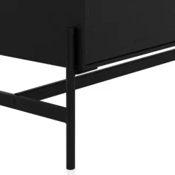 Mueble de TV Chapado en Fresno Natural con Cajón Negro GABAR 10976