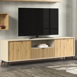 Mueble de TV 200 cm Gris Coco-Amazonas TEIDE
