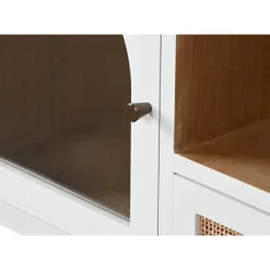 Mueble de TV de Madera de Paulownia y Cristal MB-210685