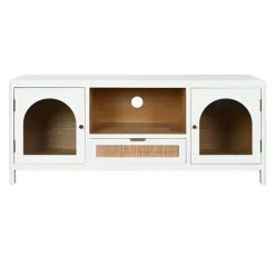 Mueble de TV de Madera de Paulownia y Cristal MB-210685