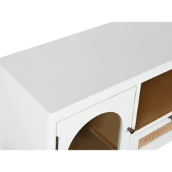 Mueble de TV de Madera de Paulownia y Cristal MB-210685