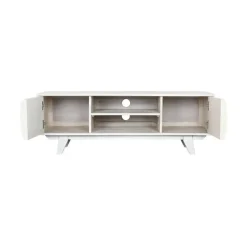Mueble de TV de 2 Puertas y 2 Huecos Color Blanco Roto MB-215068